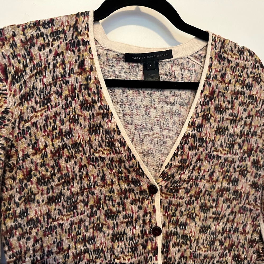 Marc Jacobs lightweight print cotton cardigan - size small - Picture 5 of 11